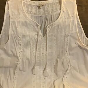 Lucky Brand Elegant White Sleeveless Top
